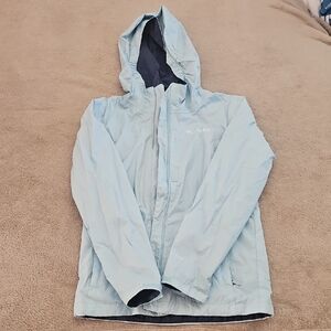 Girla Columbia Sky Blue Hooded Rain Jacket
